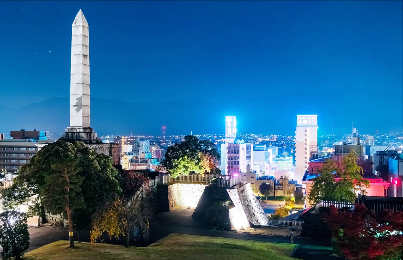 舞鶴城公園から見る甲府夜景イメージ