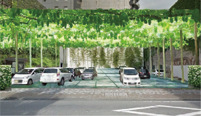 駐車場ぶどう棚緑化イメージ